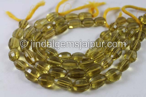 Honey Quartz Far Step Cut Oval Beads